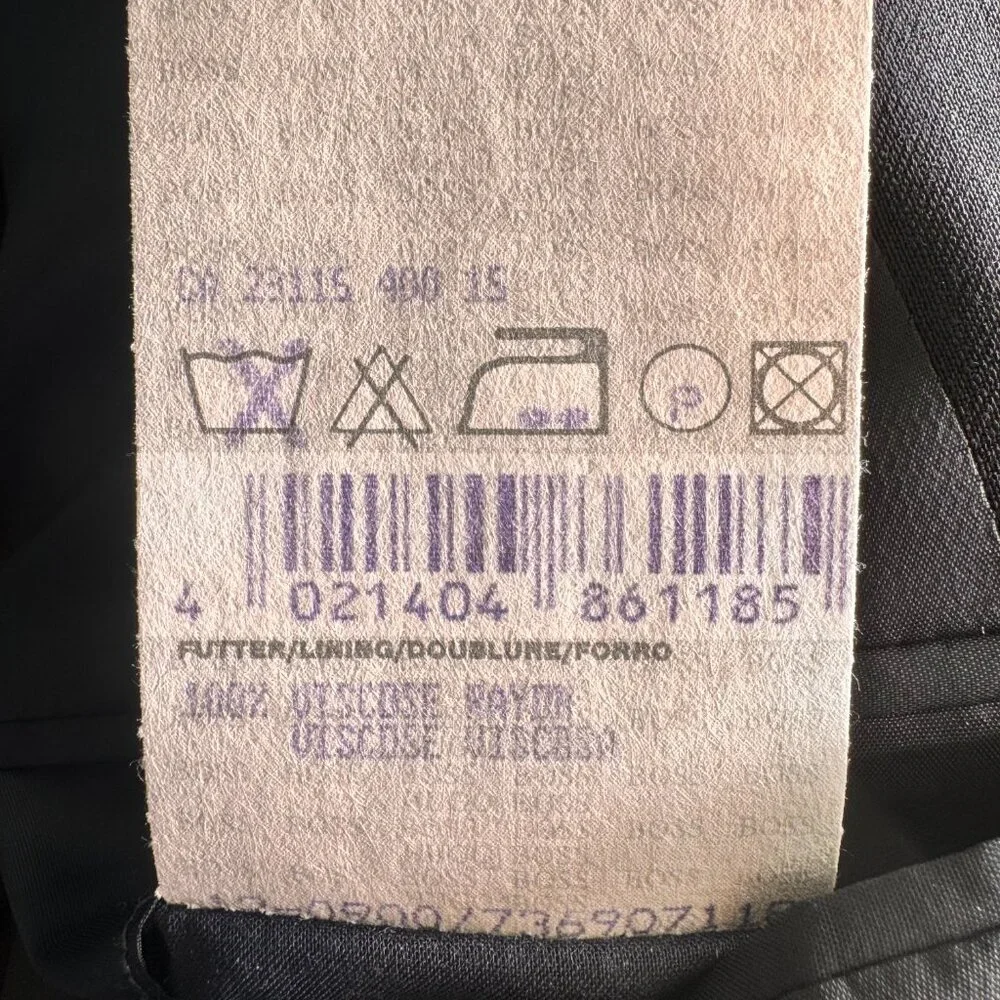 Hugo Boss Einstein/Sigma Virgin Wool Sport Coat Blazer Black - Picture 6 of 11